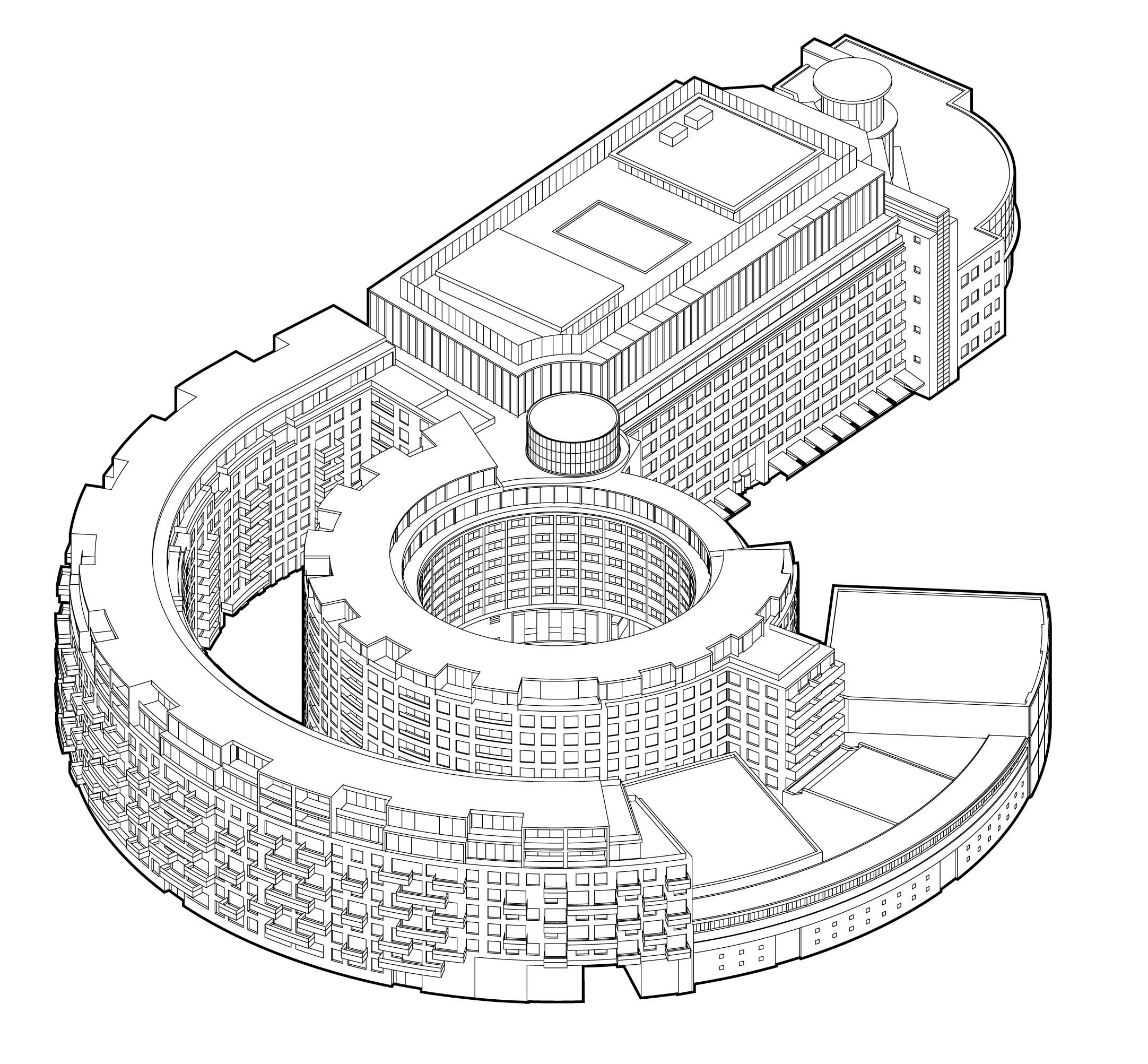 Diagram of the Television Centre